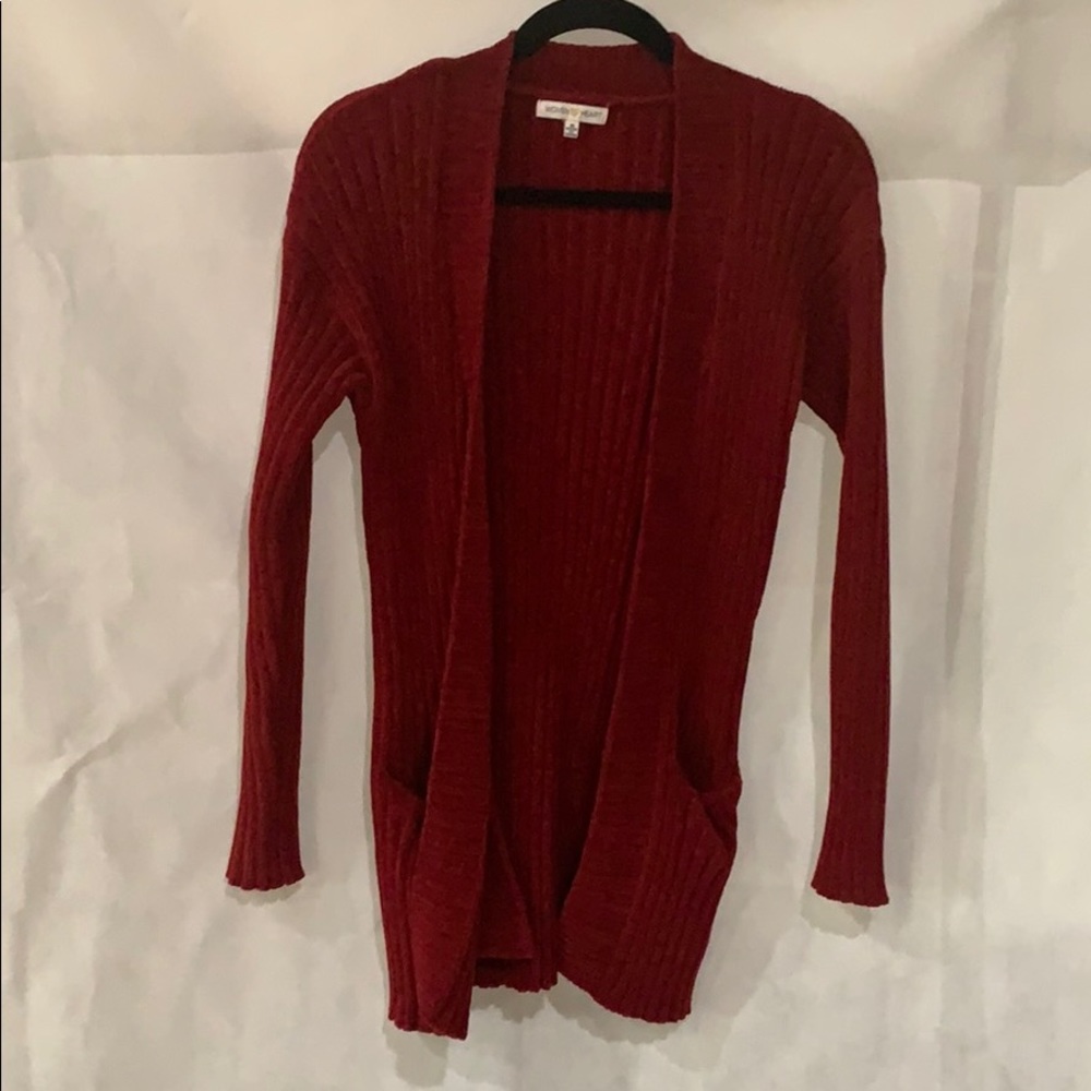 Woven  heart cardigan - Picture 2 of 6